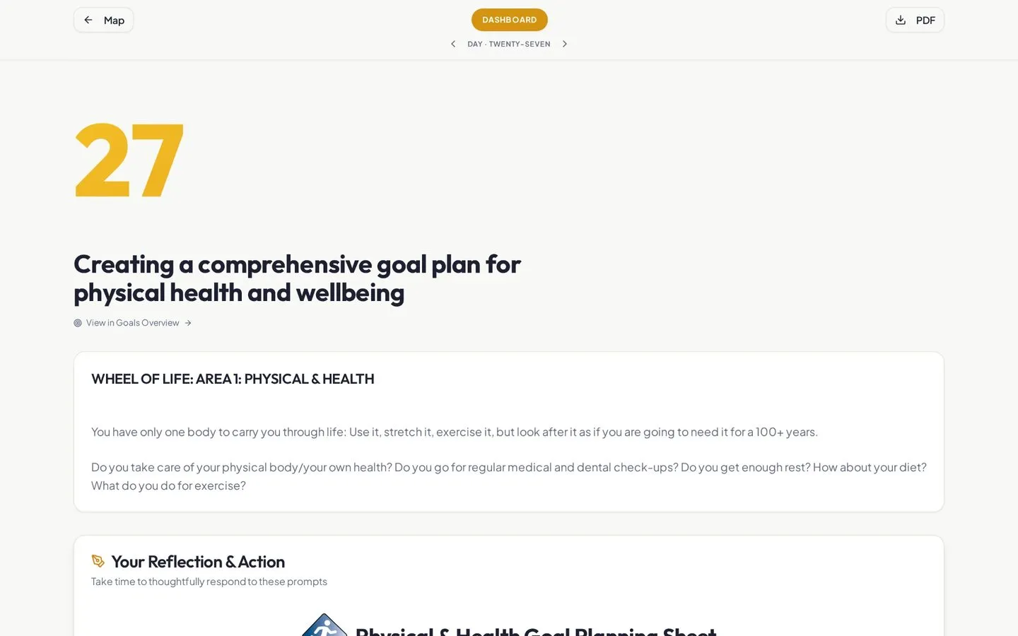 Get-A-Life – day view screen